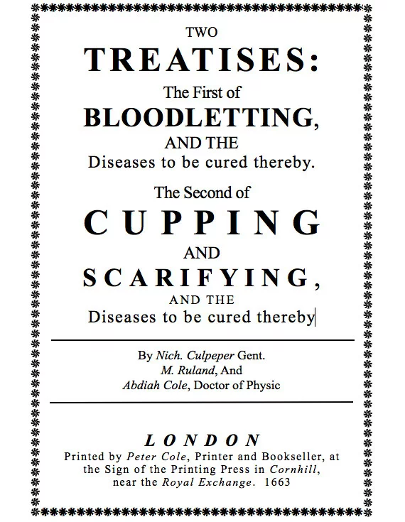 Cupping & Bloodletting